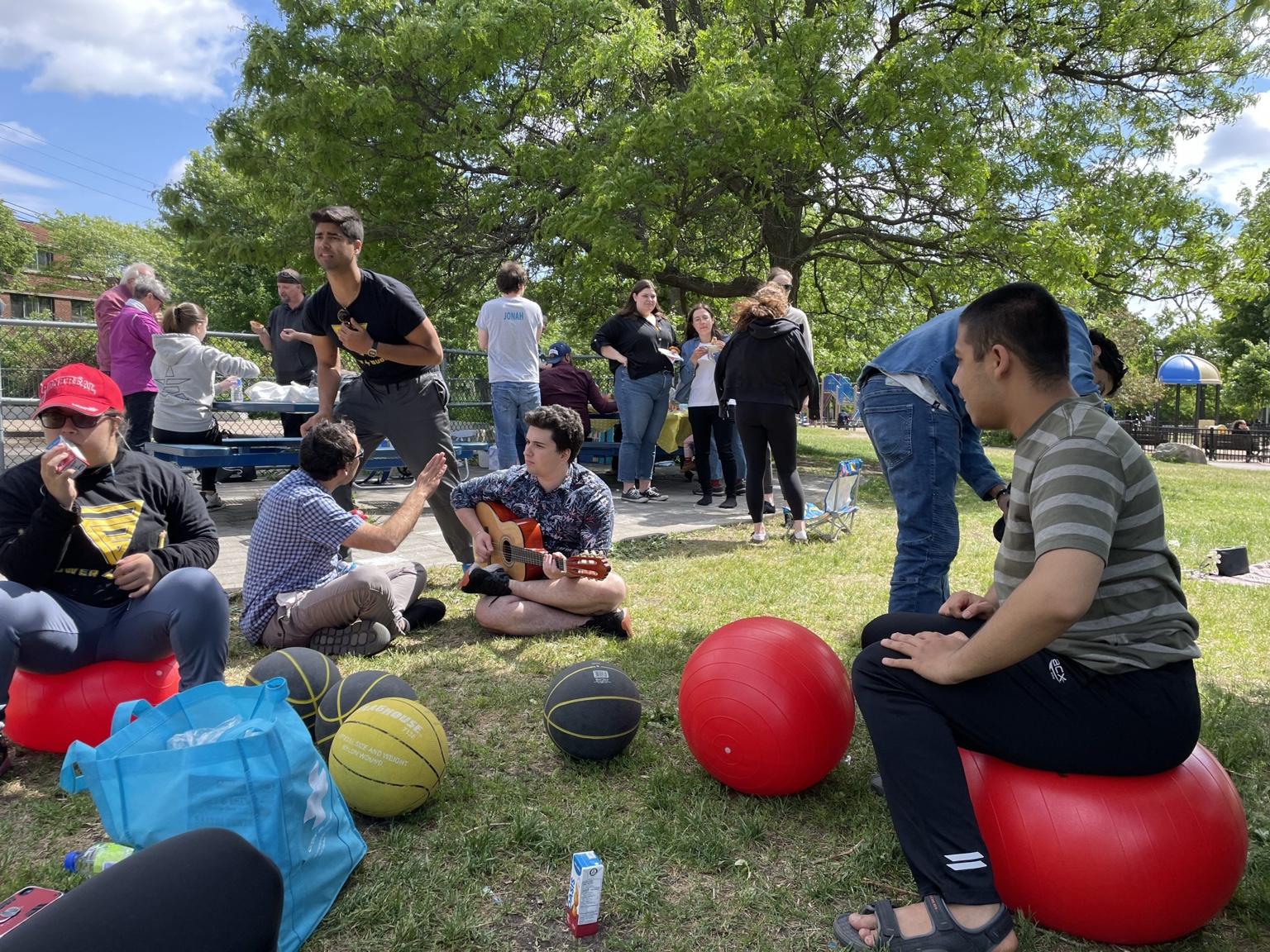 Music, games and time together in the park on a past outing